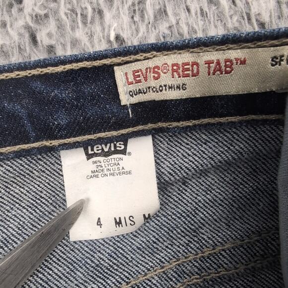 Vintage Levis 505 Jeans Women 4 Blue Straight Red Tab Classiccore Denim Cotton - Picture 4 of 9